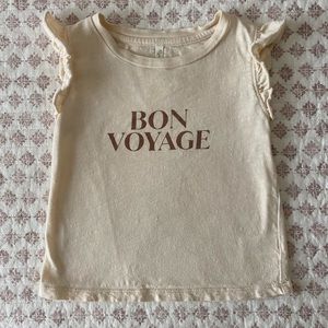 Rylee & Cru Bon Voyage tee in size 2 to 3 years